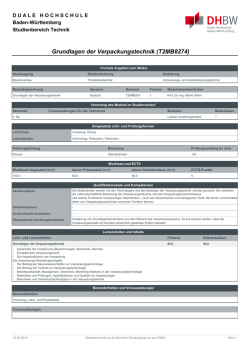 Grundlagen der Verpackungstechnik (T2MB8274)
