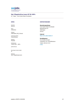 Dipl. Pflegefachfrau/mann HF 50-100%