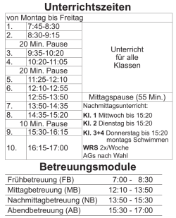 Unterrichtszeiten SJ 16/17 - Ludwig-Dürr