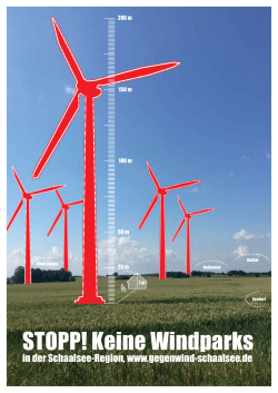 STOPP! Keine Windparks - Gegenwind vom Schaalsee