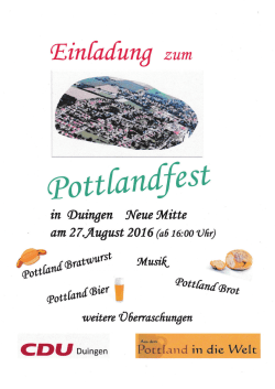 Einladung Pottlandfest