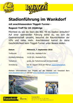 Stadionführung im Wankdorf