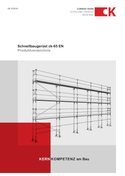 Schnellbaugerüst ck-65 EN Produktverzeichnis