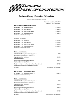 Endverbraucherpreisliste - Carbon