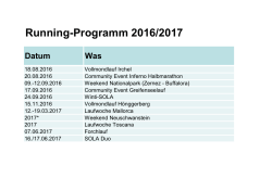 Running-Programm 2016/2017