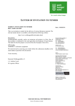 letter of invitation to tender