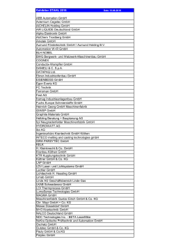 List of Exhibitors - stahl