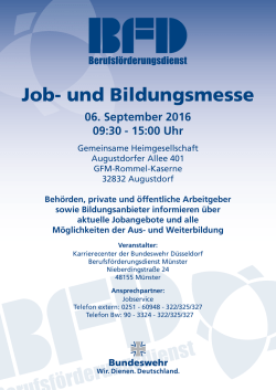 Job- und Bildungsmesse - Berufsf&ouml;rderungsdienst