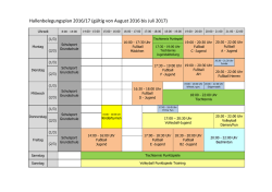 Hallenbelegungsplan 2016/17 (g&uuml;ltig von August 2016 bis Juli 2017)