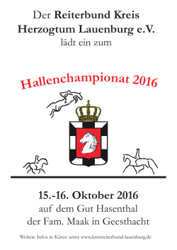 Hallenchampionat 2016 - Kreisreiterbund Lauenburg