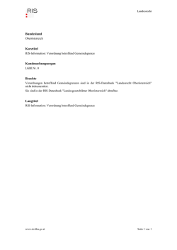 Dokumentvorlage f&uuml;r RISDokumente