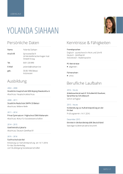 Lebenslauf Yolanda Siahaan