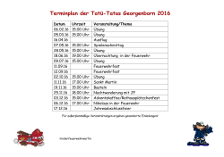 Terminplan der Tatü-Tatas Georgenborn 2016
