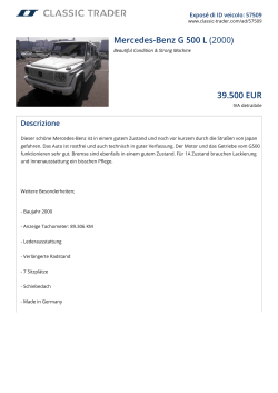 Mercedes-Benz G 500 L (2000) 39.500 EUR