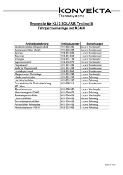 Ersatzteilliste KL12 Trolli Riga