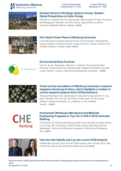 ECM News - an der Hochschule Offenburg