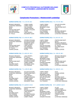 PROMOZIONE / LANDESLIGA