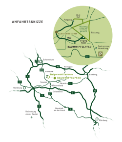anfahrtsskizze - Baumwipfelpfad Steigerwald