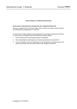 Drucksachen allgemein - Nieders&auml;chsischer Landtag