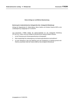 Drucksachen allgemein - Nieders&auml;chsischer Landtag