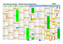 Jahreskalender 16/17 - Wilhelm-Kaisen