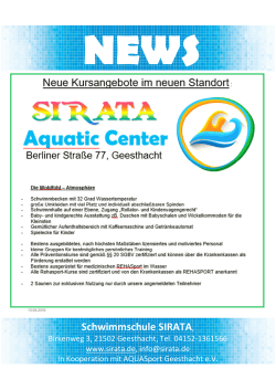 Schwimmschule SIRATA - AQUA – Sport Geesthacht eV