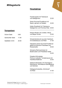 Mittagskarte