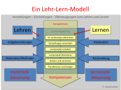 Ein Lehr-Lern-Modell - Das Lehr-Lern