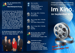 Im Kino. - Christusgemeinde Neu