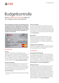 Produktemerkblatt MasterCard Prepaid