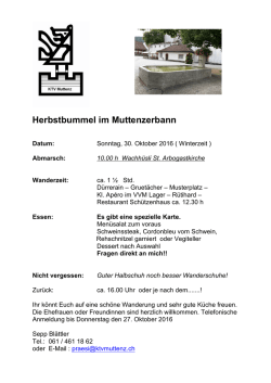 Herbstbummel im Muttenzerbann