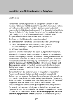 Inspektion von Stahldrahtseilen in Seilg&auml;rten