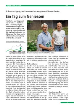 Ein Tag zum Geniessen - Bauernverband Appenzell Ausserrhoden
