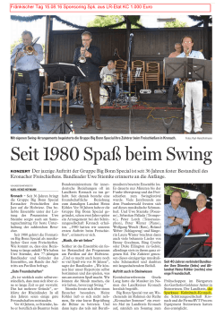 Seit 1980 Spaß beim Swing - Sparkasse Kulmbach