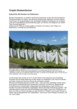 Himbeeren für Srebrenica - Vereinigung Österreichischer