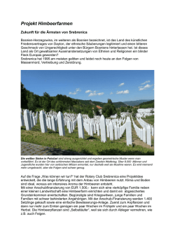 Himbeeren f&uuml;r Srebrenica - Vereinigung &Ouml;sterreichischer