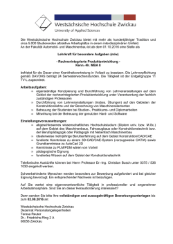 Die Wests&auml;chsische Hochschule Zwickau bietet mit mehr als