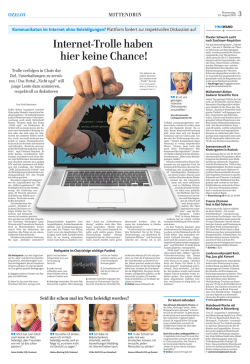 Internet-Trolle haben hier keine Chance!