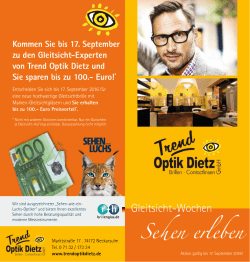 Infos - Trend Optik Dietz