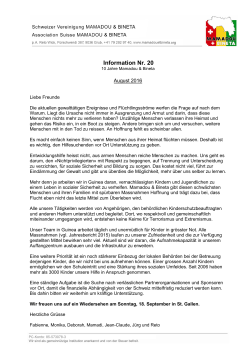 Info-Bulletin No. 20 (August 2016)