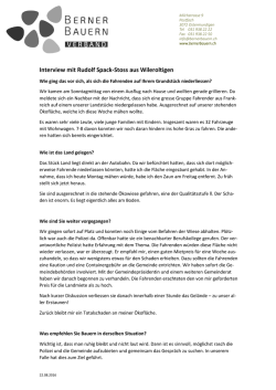 Interview - Berner Bauern Verband