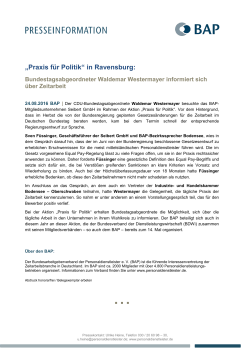 „Praxis für Politik“ in Ravensburg