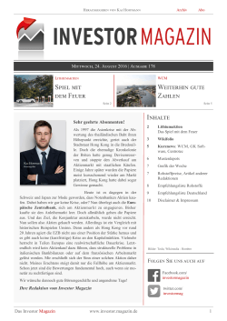 Investor Magazin Ausgabe 178