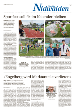Sportfest soll fix im Kalender bleiben «Engelberg wird Marktanteile