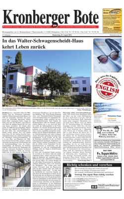 In das Walter-Schwagenscheidt-Haus kehrt Leben zur&uuml;ck
