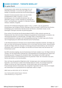 kasse schweigt - therapie bewilligt - Stiftung Deutsche Schlaganfall
