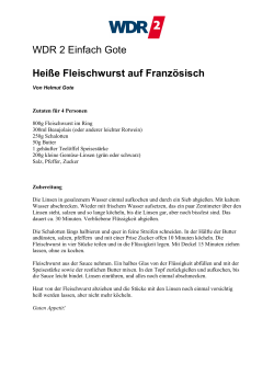 Einfach Gote! - Hei&szlig;e Fleischwurst auf Franz&ouml;sisch [PDF, 32