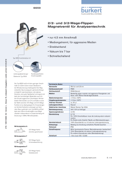 2/2- und 3/2-Wege-Flipper- Magnetventil für Analysentechnik