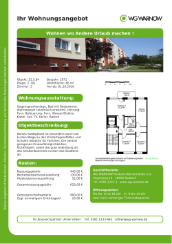 Ihr Wohnungsangebot