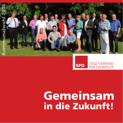 Broschüre SPD-Wahlprogramm für den Stadtrat Bad Salzdetfurth